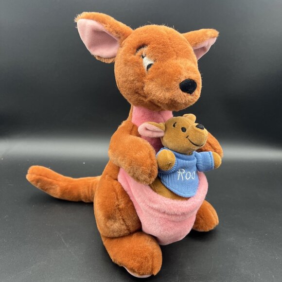 Disney Store Winnie-the-Pooh VINTAGE Kanga and Roo Plush 14 in Stuffed Toy - Picture 1 of 14